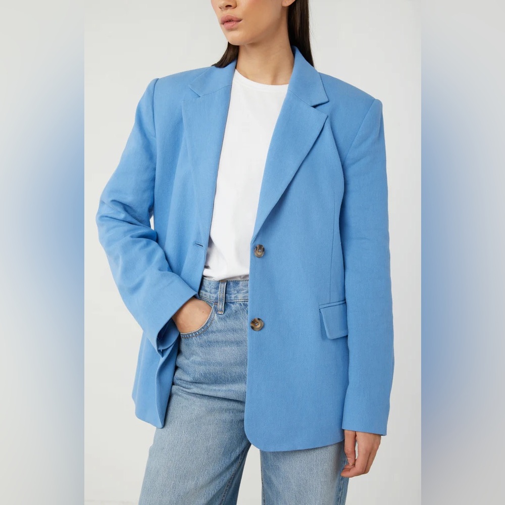 OAK + FORT Sky Blue Blazer